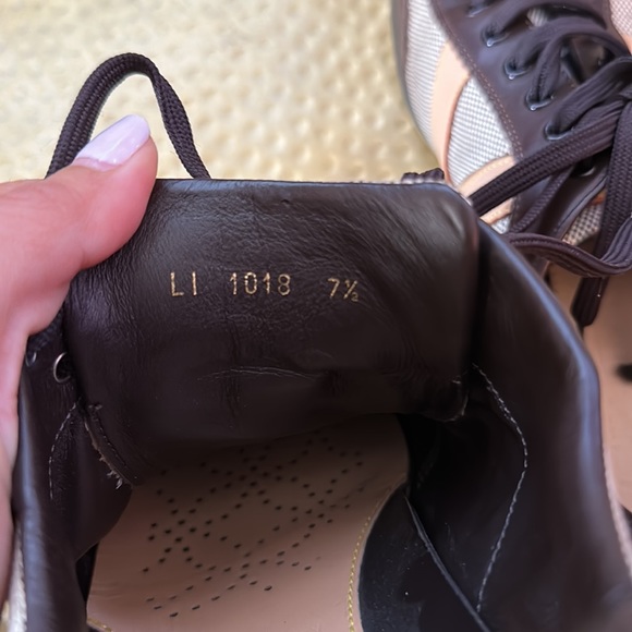 Authentic Vintage Louis Vuitton Leather Printed Sneakers - Picture 6 of 10